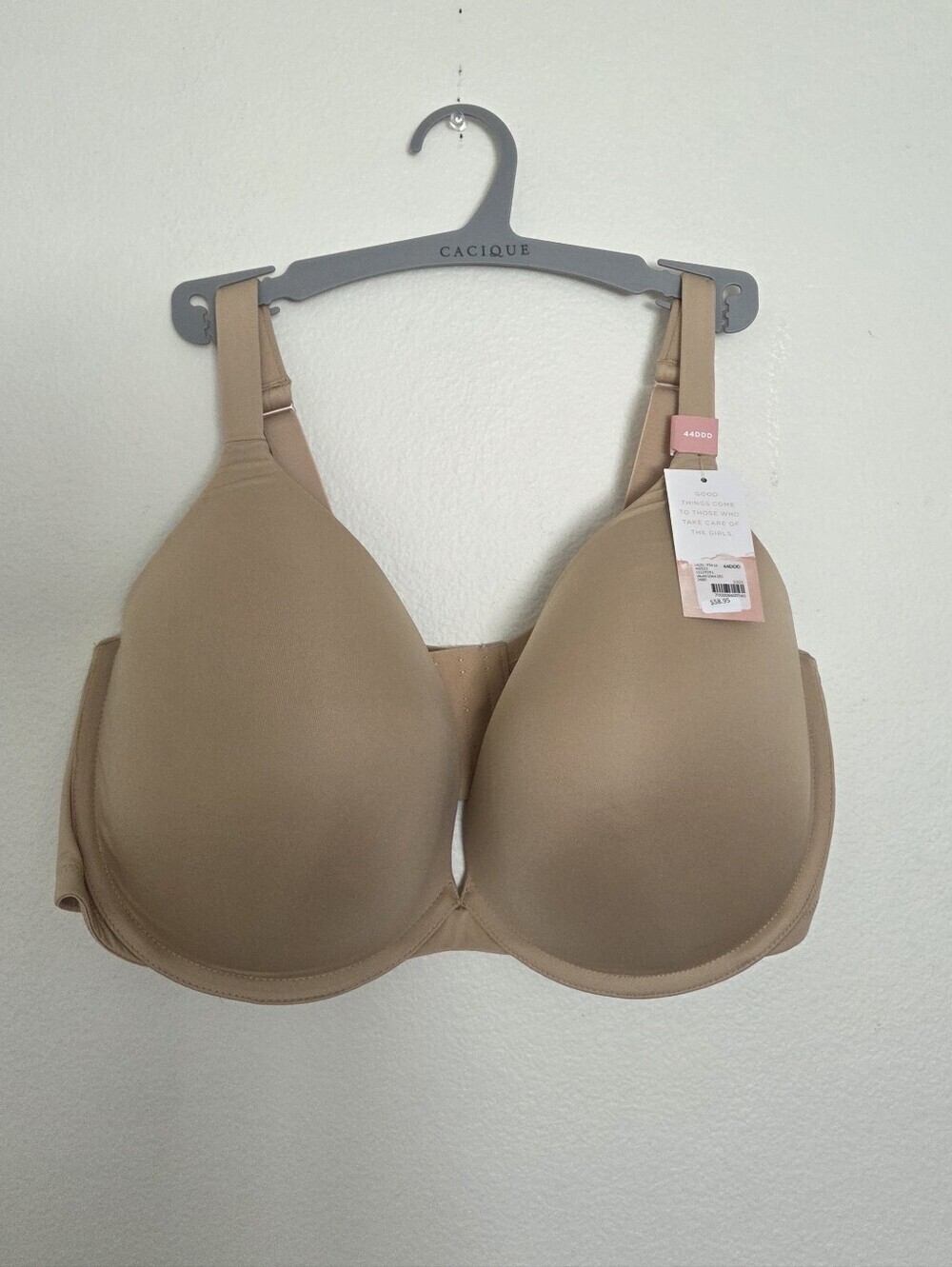 Cacique Nude Full Coverage T-Shirt Bra Size 44DDD